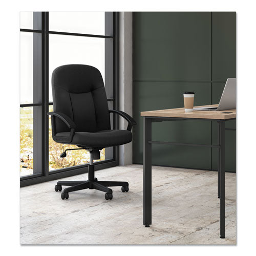 Image of HON® Hvl601 Series Executive High-Back Chair, Supports Up To 250 Lb, 17.44" To 20.94" Seat Height, Black