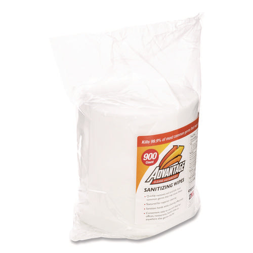 Image of 2XL Gym Wipes Advantage, 1-Ply, 6 x 8, Unscented, White, 900/Roll, 4 Rolls/Carton