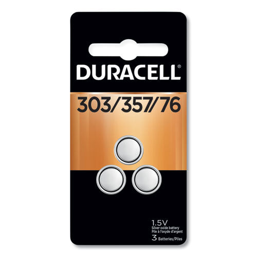 Image of Duracell® Button Cell Battery, 303/357, 1.5 V, 3/pack