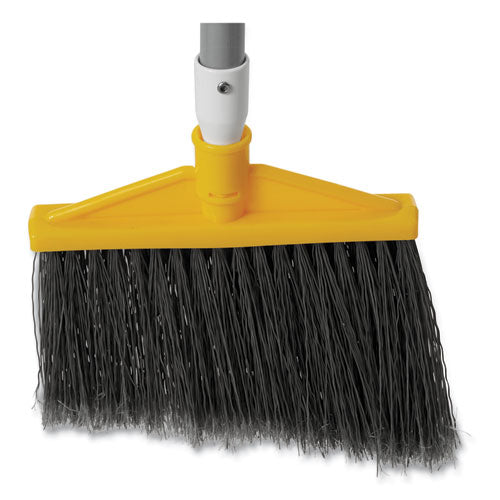 Image of Rubbermaid® Commercial Angled Large Broom, 48.78" Handle, Silver/gray