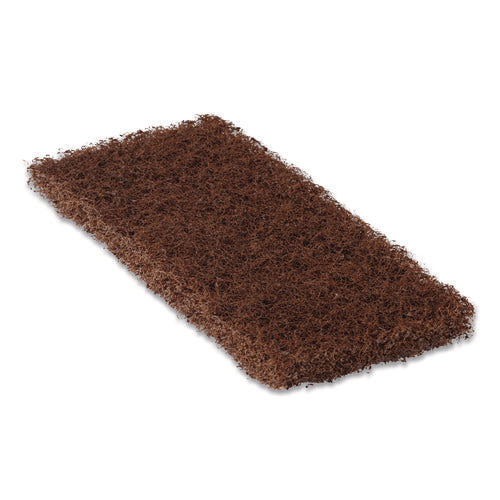 Image of Americo® Octopus Heavy Duty Cleaning Pad, 5 x 9, Brown, 20/Carton