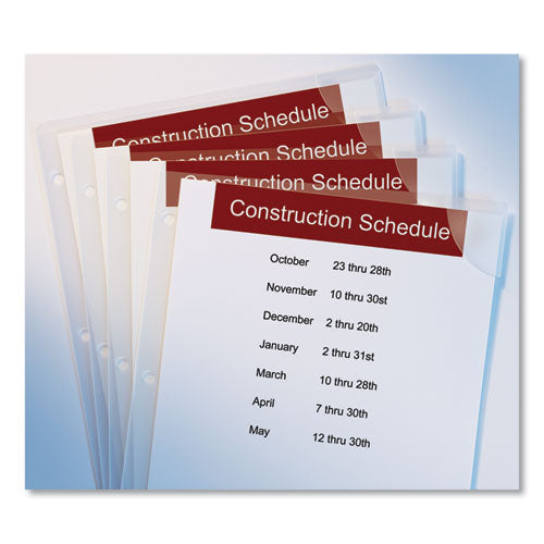 Image of Avery® Three-Hole Punched Corner Lock Plastic Sleeves, 9.5 x 11.75, Clear, 4/Pack