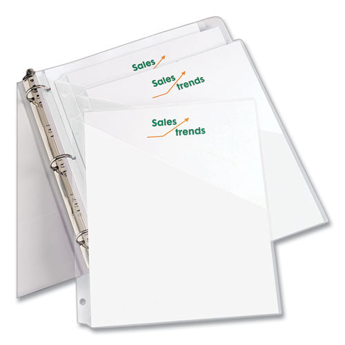 Image of Avery® Binder Pockets, 3-Hole Punched, 9.25 x 11, Clear, 5/Pack