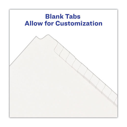 Image of Avery® Blank Tab Legal Exhibit Index Divider Set, 25-Tab, 11 x 8.5, White, 1 Set
