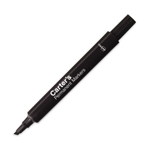 Image of Carter's Large Desk Style Permanent Marker, Broad Chisel Tip, Black, Dozen