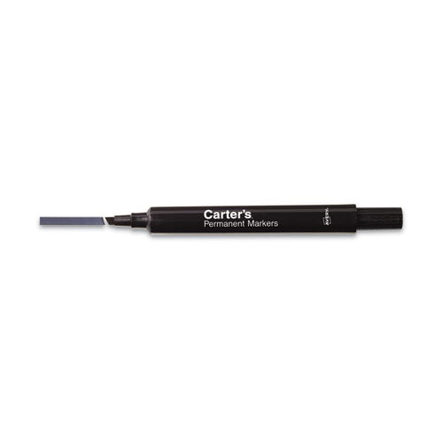 Image of Carter's Large Desk Style Permanent Marker, Broad Chisel Tip, Black, Dozen