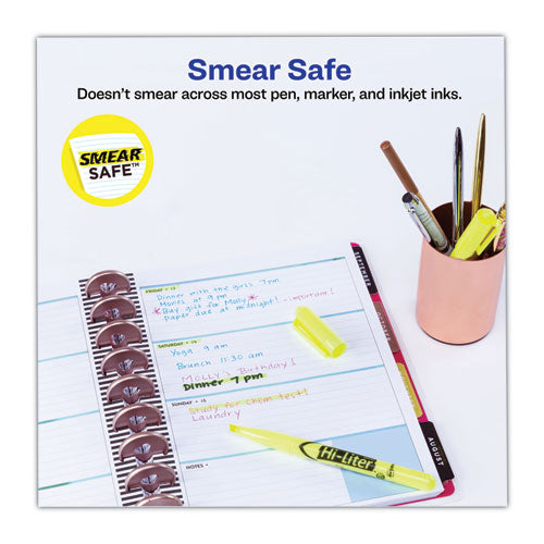 Image of Avery® Hi-Liter Pen-Style Highlighters, Fluorescent Yellow Ink, Chisel Tip, Yellow/black Barrel, Dozen