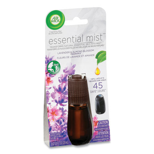 Image of Air Wick® Essential Mist Refill, Lavender And Almond Blossom, 0.67 Oz Bottle, 6/carton