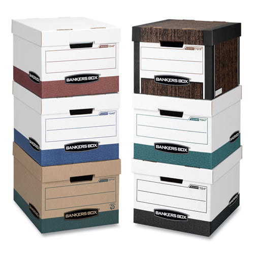 Image of Bankers Box® R-Kive Heavy-Duty Storage Boxes, Letter/legal Files, 12.75" X 16.5" X 10.38", Woodgrain, 12/carton