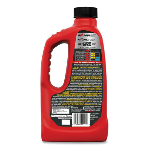 Image of Drano® Max Gel Clog Remover, 32 Oz Bottle, 12/carton