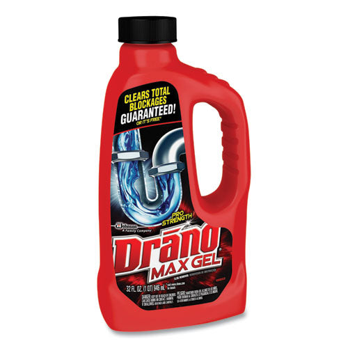 Image of Drano® Max Gel Clog Remover, 32 Oz Bottle, 12/carton