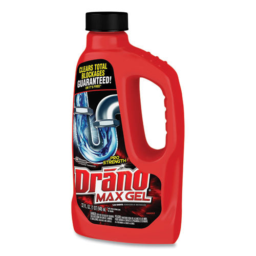 Image of Drano® Max Gel Clog Remover, 32 Oz Bottle, 12/carton