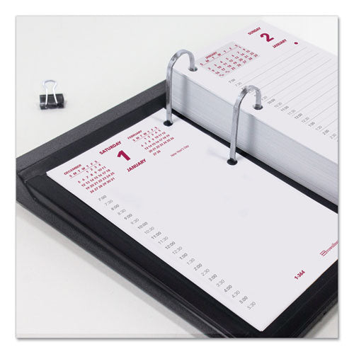Image of Brownline® Daily Calendar Pad Refill, 6 x 3.5, White/Burgundy/Gray Sheets, 12-Month (Jan to Dec): 2025
