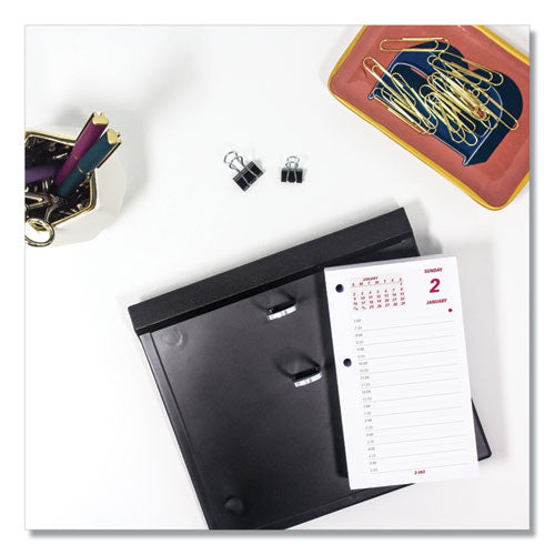 Image of Brownline® Daily Calendar Pad Refill, 6 x 3.5, White/Burgundy/Gray Sheets, 12-Month (Jan to Dec): 2025