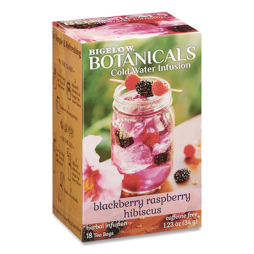 Image of Bigelow® Botanicals Blackberry Raspberry Hibiscus Cold Water Herbal Infusion, 0.7 Oz Tea Bag, 18/box