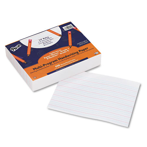 Image of Pacon® Multi-Program Handwriting Paper, 16 Lb, 5/8" Long Rule, One-Sided, 8 X 10.5, 500/pack