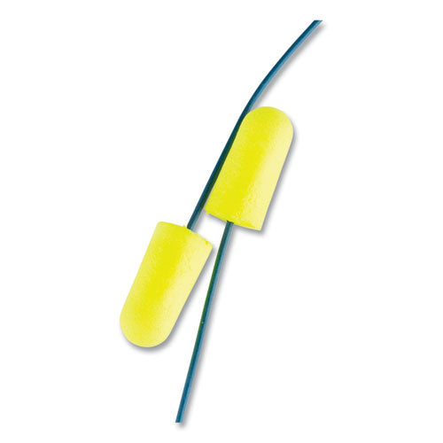 Image of 3M E-A-Rsoft Metal Detectable Soft Foam Earplugs, Corded, 32 Nrr, Poly Bag, 200 Pairs/box