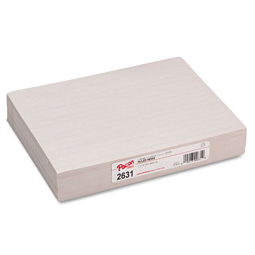 Image of Pacon® Skip-A-Line Ruled Newsprint Paper, 1" Two-Sided Long Rule, 8.5 X 11, 500/pack