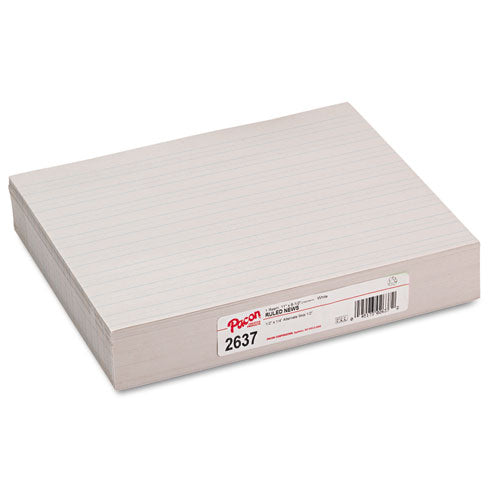 Image of Pacon® Skip-A-Line Ruled Newsprint Paper, 1/2" Two-Sided Long Rule, 8.5 X 11, 500/pack