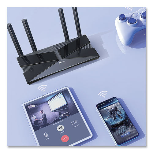 Image of TP-Link Archer Ax3000 Dual Band Gigabit Wi-Fi 6 Router, 5 Ports, Dual-Band 2.4 Ghz/5 Ghz