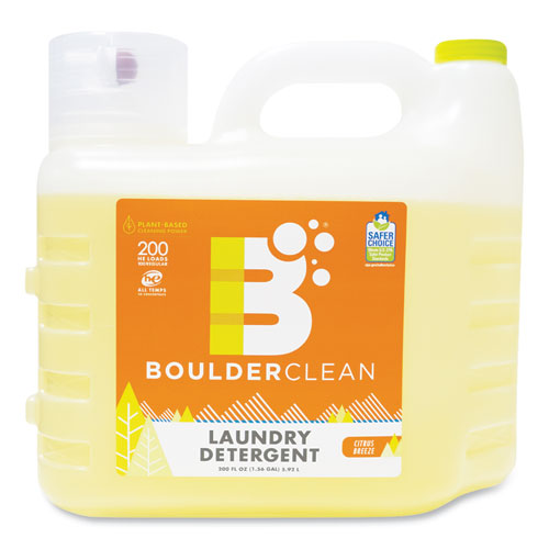 Image of Boulder Clean Liquid Laundry Detergent, Citrus Breeze, 200 He Loads, 200 Oz Bottle
