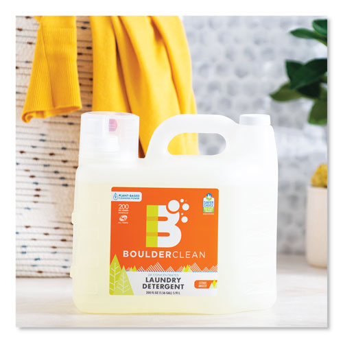 Image of Boulder Clean Liquid Laundry Detergent, Citrus Breeze, 200 He Loads, 200 Oz Bottle