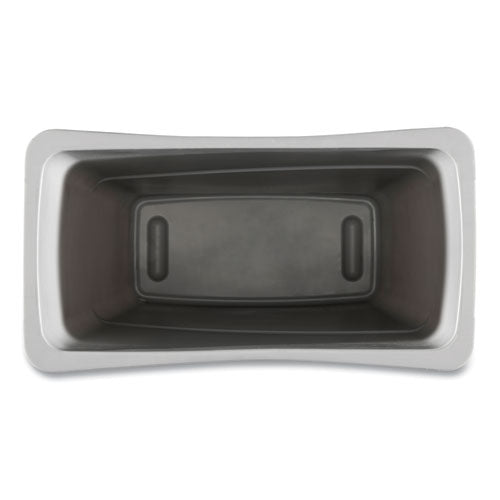 Image of Boardwalk® Slim Waste Container, 23 gal, Plastic, Gray