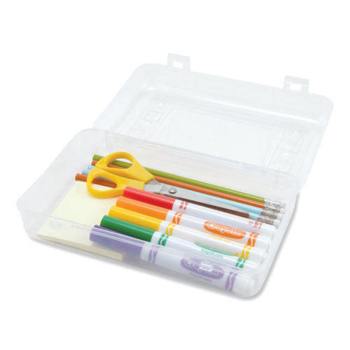 Image of Advantus Clear Pencil Box, 8.5" x 5.25" x 2.5", Clear