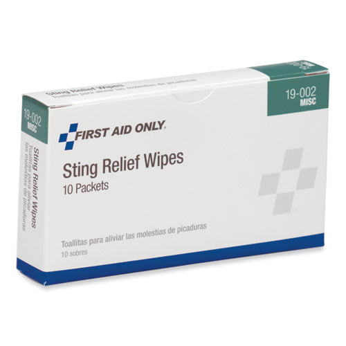 Image of PhysiciansCare® by First Aid Only® First Aid Sting Relief Pads, 10/box