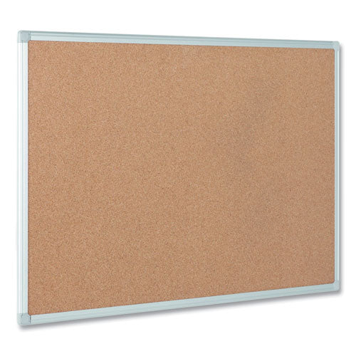 Image of MasterVision® Earth Cork Board, 36" x 24", Tan Surface, Satin Aluminum Frame