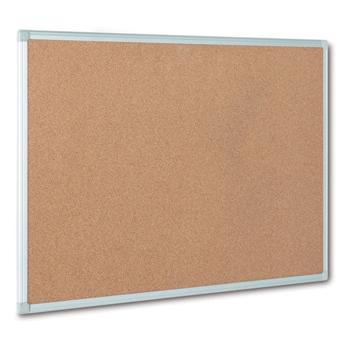 Image of MasterVision® Earth Cork Board, 48" x 36", Tan Surface, Satin Aluminum Frame