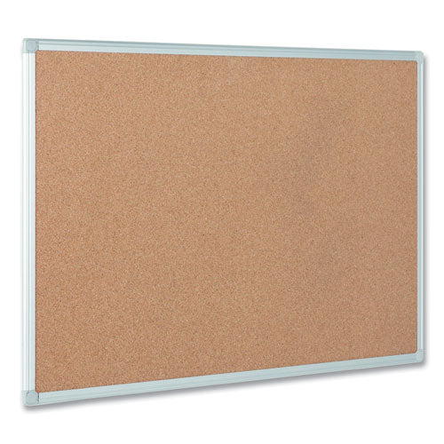 Image of MasterVision® Earth Cork Board, 72" x 48", Tan Surface, Satin Aluminum Frame