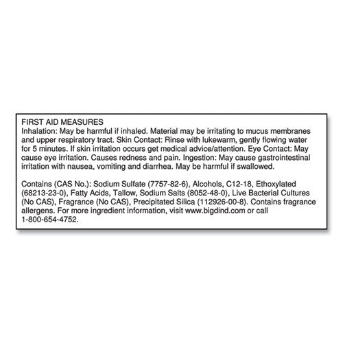 Image of Big D Industries Non-Para Toilet Bowl Block, Lasts 30 Days, Evergreen Scent, White, 12/box