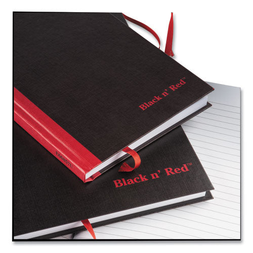Image of Black n' Red Hardcover Casebound Notebooks, SCRIBZEE Compatible, 1-Subject, Wide/Legal Rule, Black/Red Cover, (96) 8.25 x 5.63 Sheets
