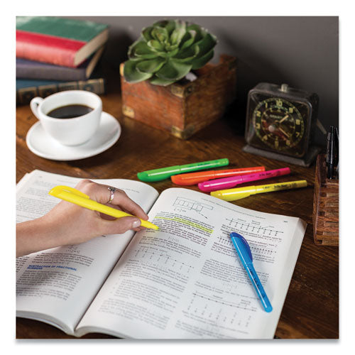 Image of BIC® Brite Liner Highlighter Value Pack, Yellow Ink, Chisel Tip, Yellow/black Barrel, 24/pack