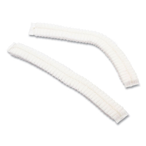 Image of AmerCareRoyal® Latex-Free Operating Room Cap, Pleated, Polypropylene, 21", White, 100 Caps/Pack, 10 Packs/Carton