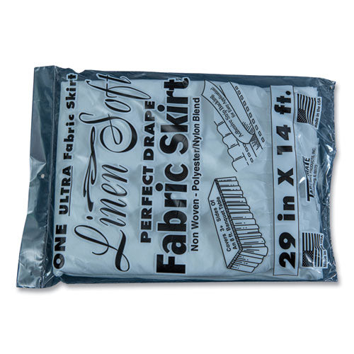 Image of Tablemate® Table Set Linen-Like Table Skirting, Polyester, 29" X 14 Ft, White