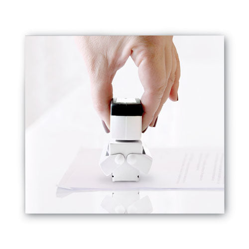 Image of ACCUSTAMP2® Pre-Inked Shutter Stamp, Red/Blue, COMPLETED, 1.63 x 0.5