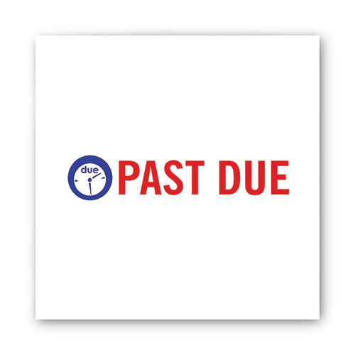Image of ACCUSTAMP2® Pre-Inked Shutter Stamp, Red/Blue, PAST DUE, 1.63 x 0.5