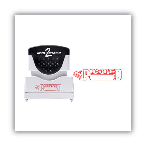 Image of ACCUSTAMP2® Pre-Inked Shutter Stamp, Red, POSTED, 1.63 x 0.5