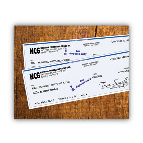 Image of ACCUSTAMP2® Pre-Inked Shutter Stamp, Blue, FOR DEPOSIT ONLY, 1.63 x 0.5