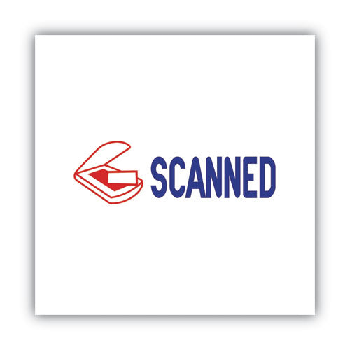 Image of ACCUSTAMP2® Pre-Inked Shutter Stamp, Red/Blue, SCANNED, 1.63 x 0.5