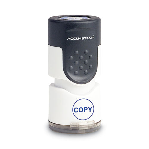 Image of ACCUSTAMP® Pre-Inked Round Stamp, COPY, 0.63" dia, Blue