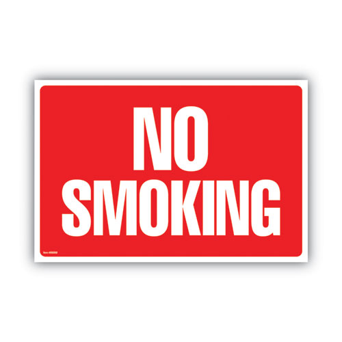 Image of COSCO Two-Sided Signs, No Smoking/no Fumar, 8 X 12, Red
