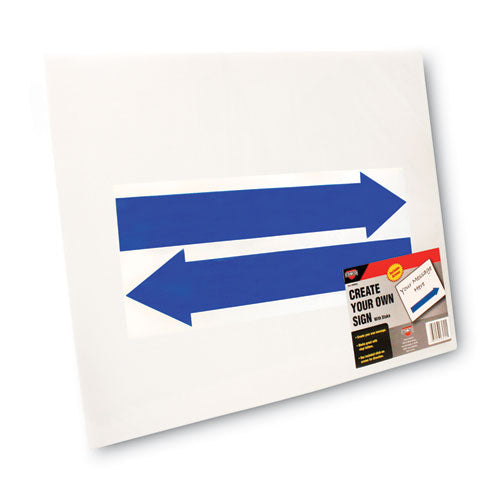 Image of COSCO Stake Sign, Blank White, Includes Directional Arrows,  15 x 19