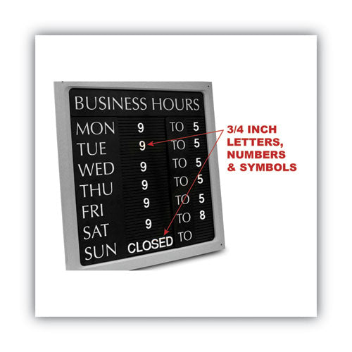Image of COSCO Message/Business Sign Character Kit with Letters, Numbers and Symbols, 0.75" Tall, White Characters, 258 Pieces