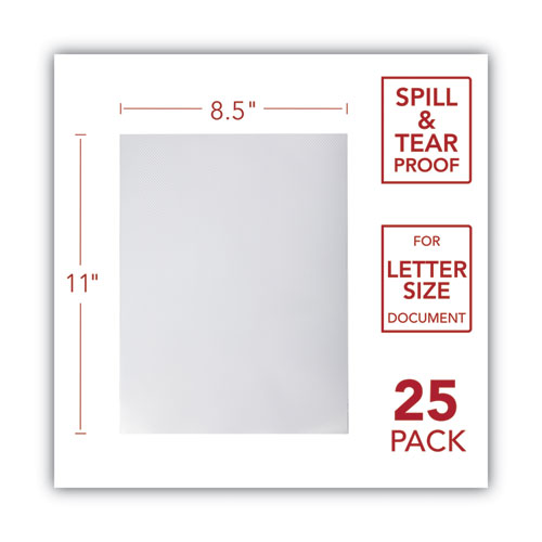 Image of GBC® Design View Poly Presentation Covers for Binding Systems, Clear Lined, 11 x 8.5, Unpunched, 25/Pack
