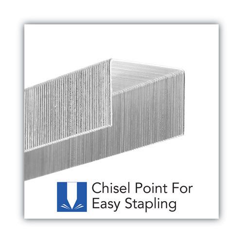 Image of Swingline® Optima High-Capacity Staples, 0.38" Leg, 0.5" Crown, Steel, 125/Strip, 20 Strips/Box