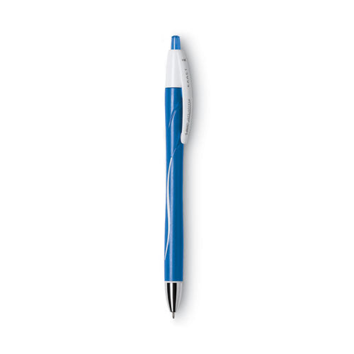 Image of BIC® Glide Exact Ballpoint Pen, Retractable, Fine 0.7 Mm, Blue Ink, Blue Barrel, Dozen