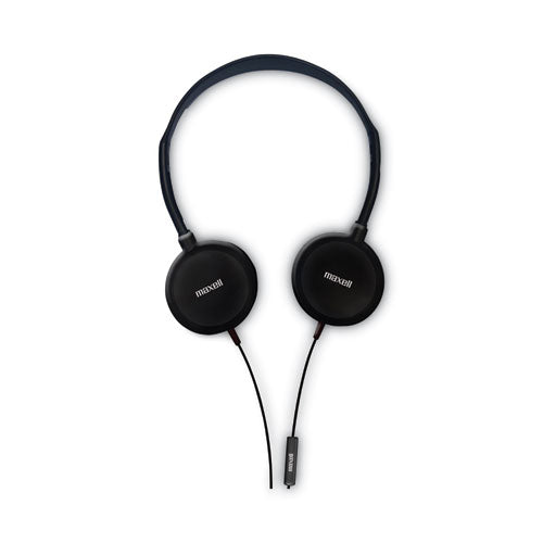 Image of Maxell® HP200 Headphone with Microphone, 6 ft Cord, Black